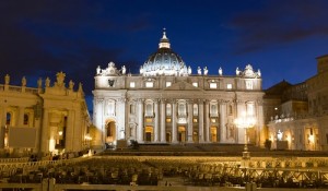 St. Peter's Basilica Vatican City, night view